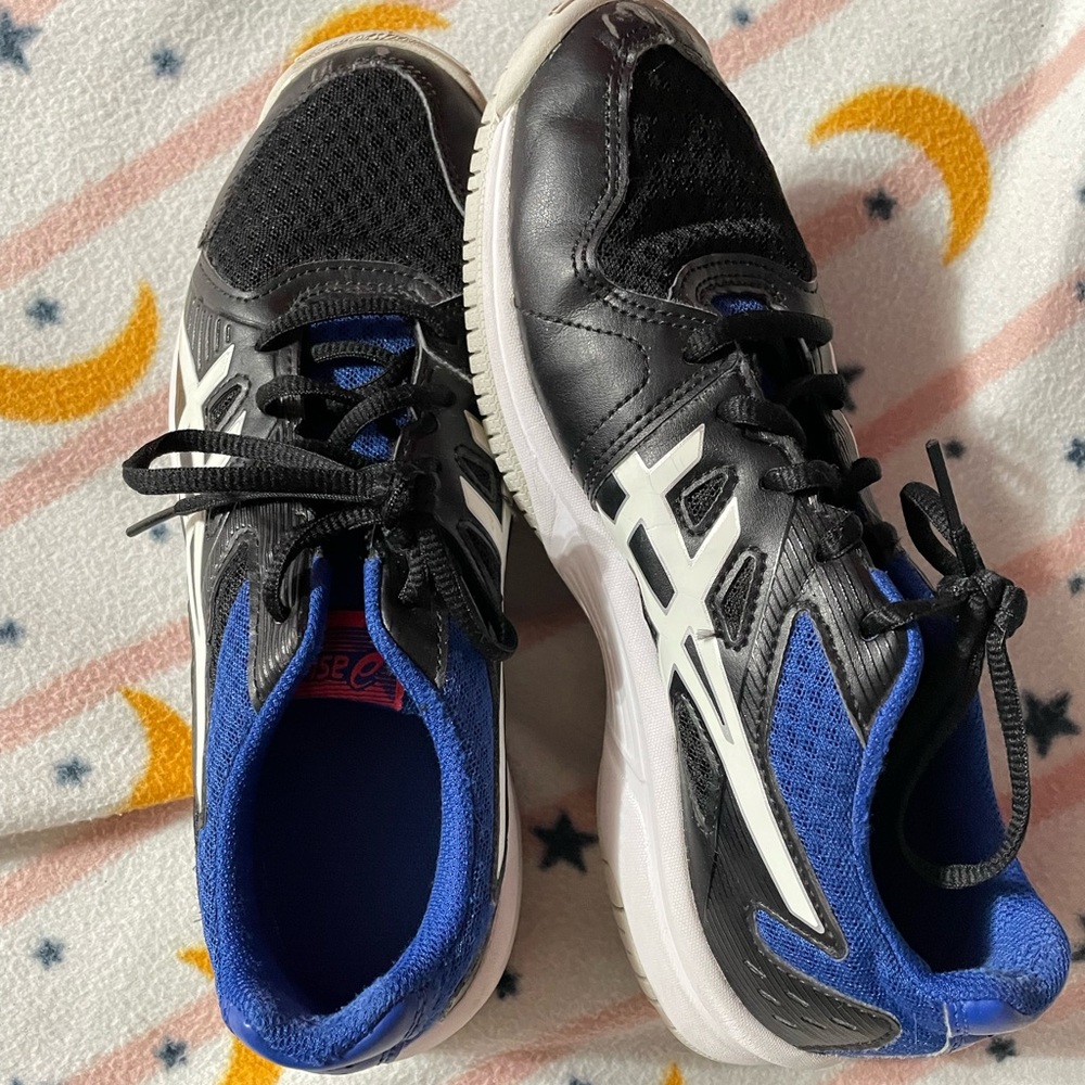 Black and Blue Running Shoes